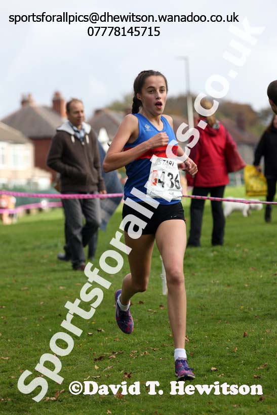 Girls under-15s Northern Cross Country Relays, Graves Park, Sheffield. Photo: David T. Hewitson/Sports for All Pics